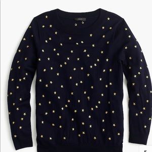 J.Crew Tippi sweater with embroidered stars